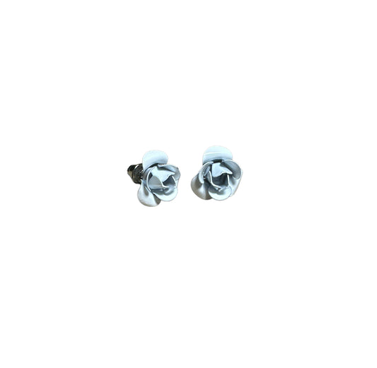 White Rose Ear Studs