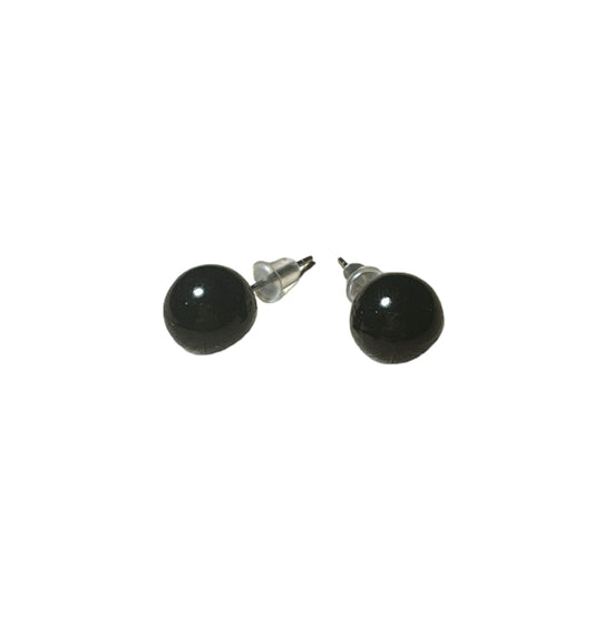 Black Pearl Ear Studs 10mm