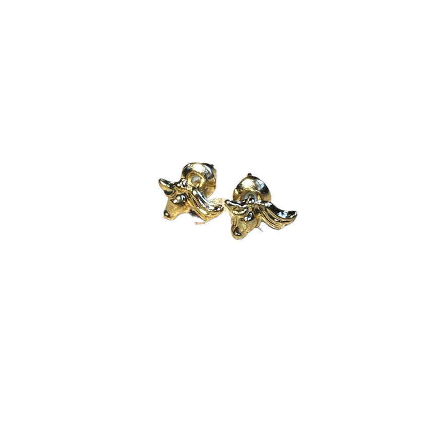 Gold Unicorn Ear Studs 7mm