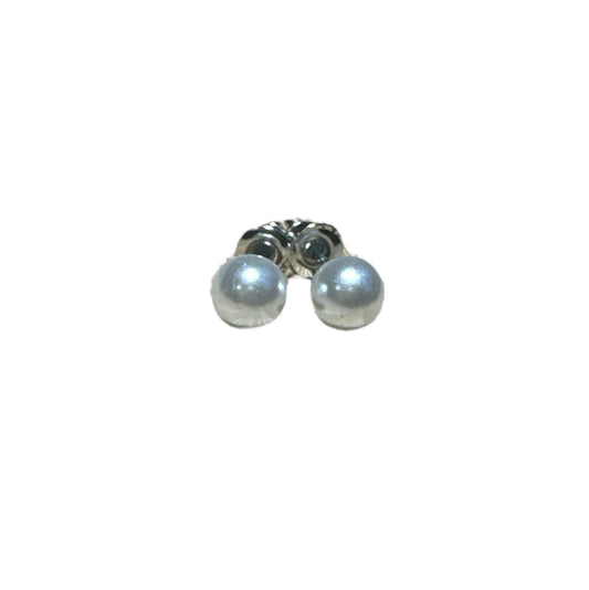 White Pearl Ear Studs 6mm