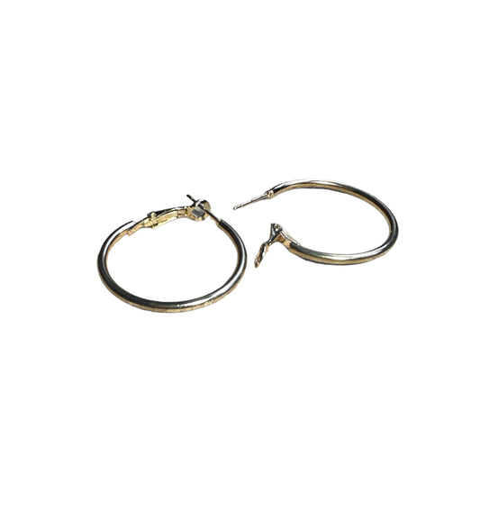 Gold Hoop Earrings 30mm