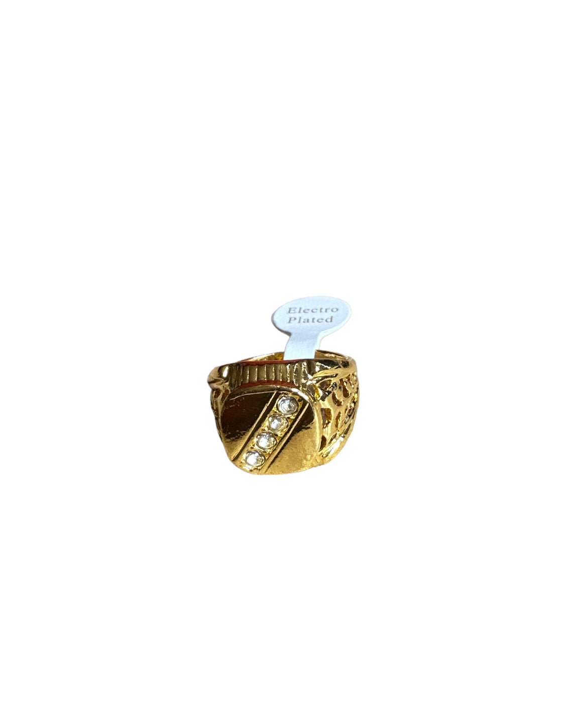 Gold Signet CZ Ring