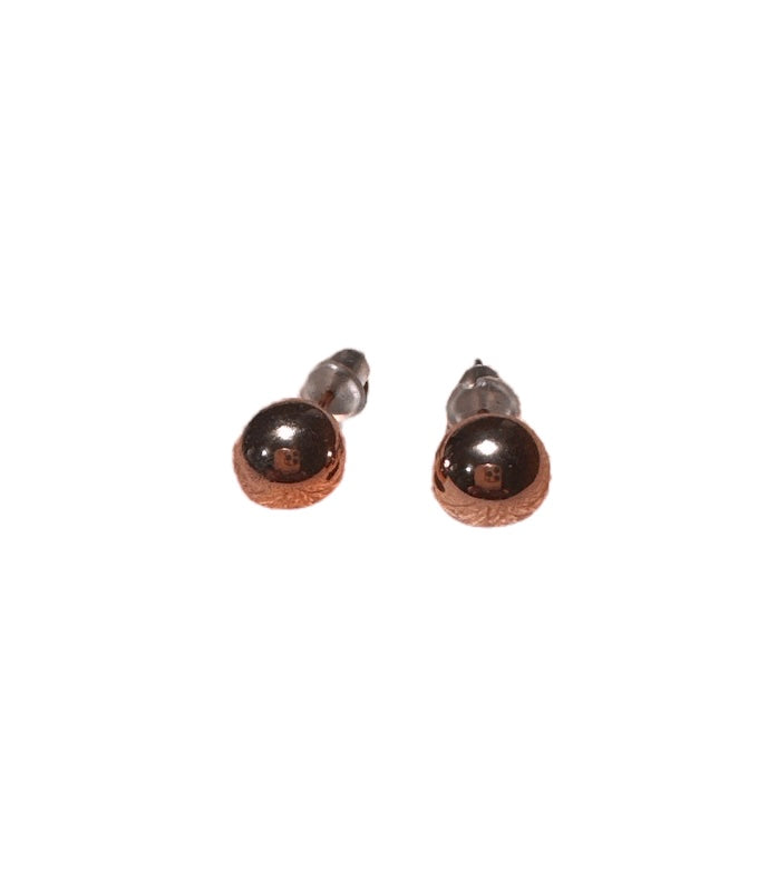 Rose Gold Chrome Round Ear Studs 7mm