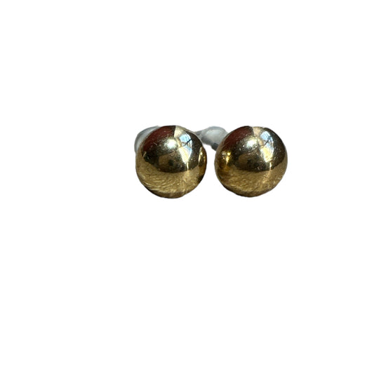Gold Chrome Pearl Ear Studs 7mm