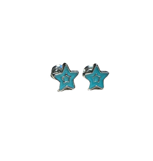 Turquoise Star Ear Studs