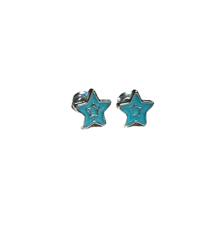 Turquoise Star Ear Studs
