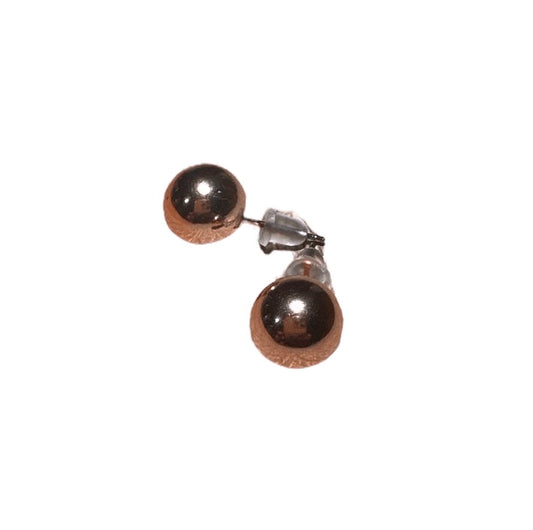 Rose Gold Chrome Ear Studs 10mm