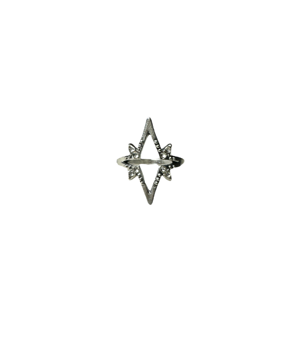 Women’s Silver Ring Star CZ Cubic Zirconia