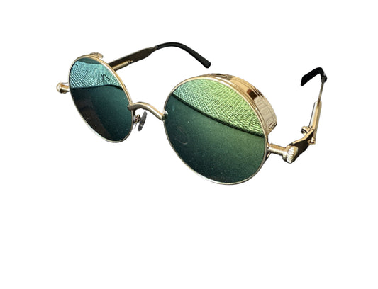 Retro Sunglasses Festival Vibes Green Lens