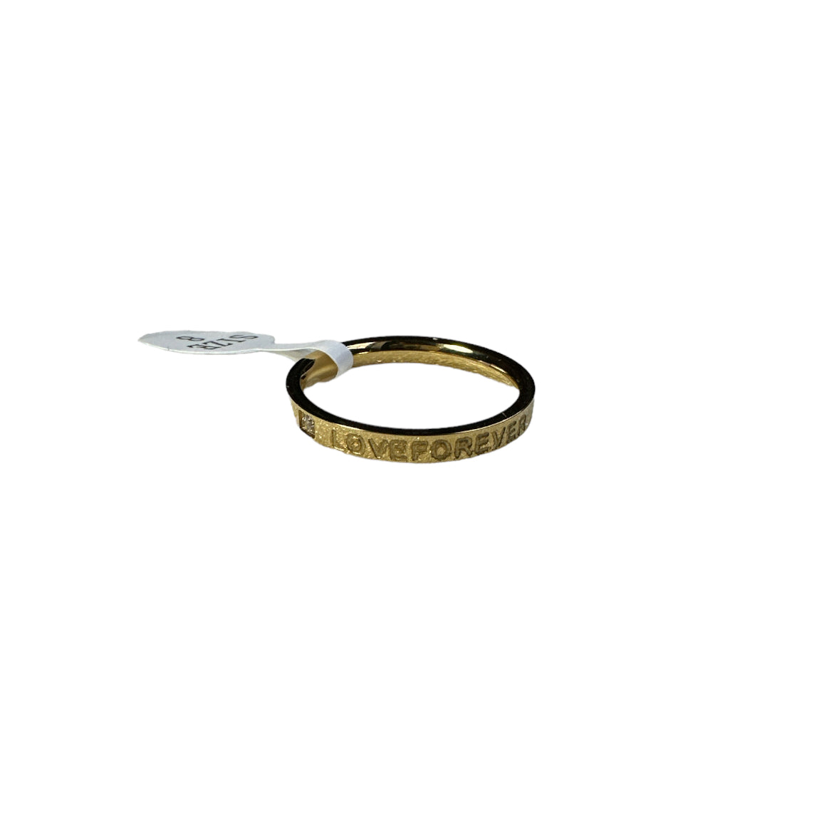 Women’s Gold Love Forever Ring CZ