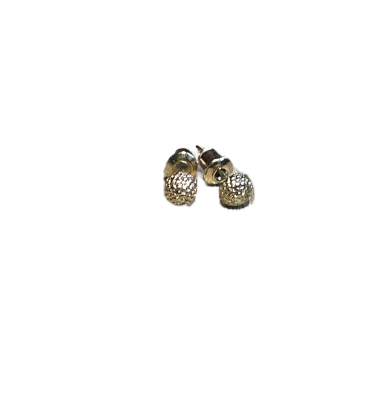 Gold Crunchy Ear Studs 4mm